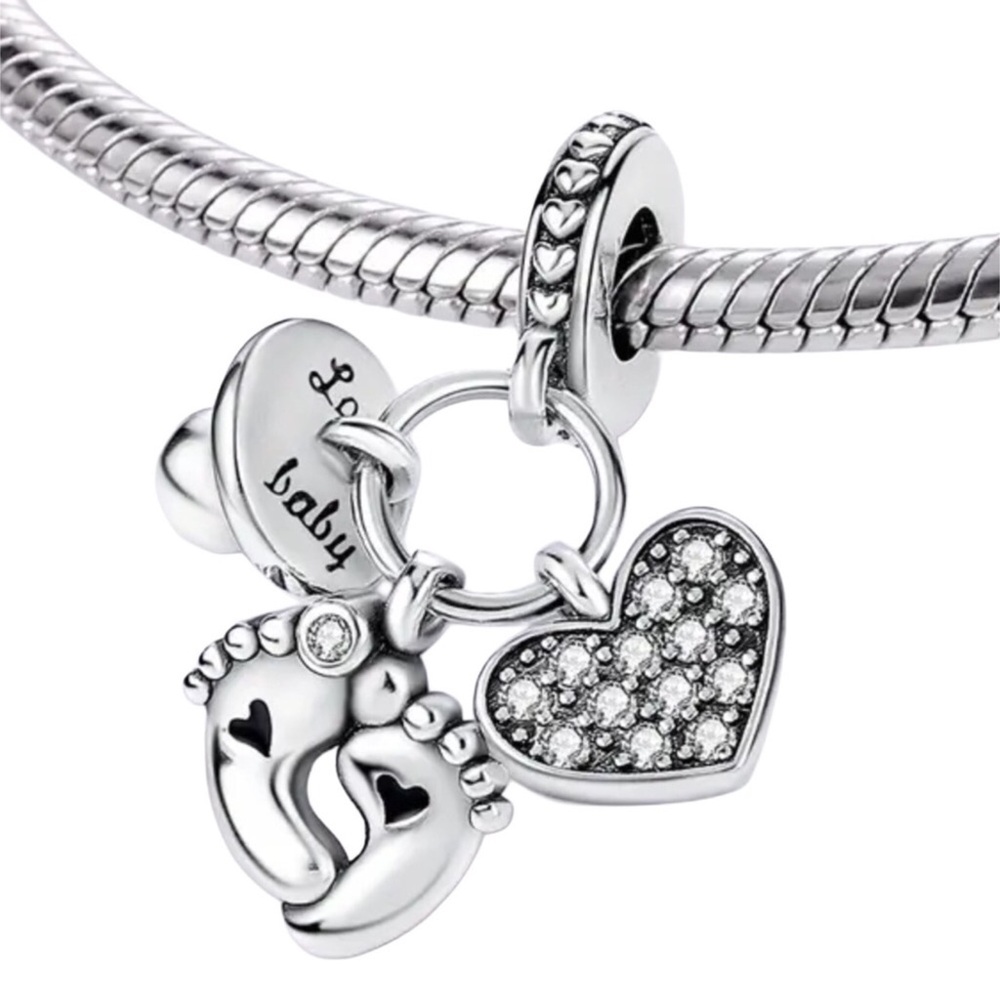 S925 3pc Baby Charm Pandora Style